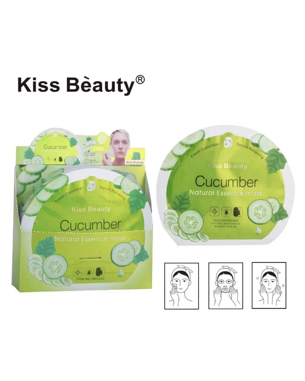 Pack x3 Mascarillas Faciales Kiss Beauty